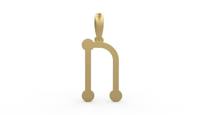 Initial Letters Pendant GLADWINDEMO N 3D print model