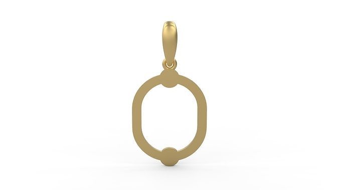 Initial Letters Pendant GLADWINDEMO O 3D print model