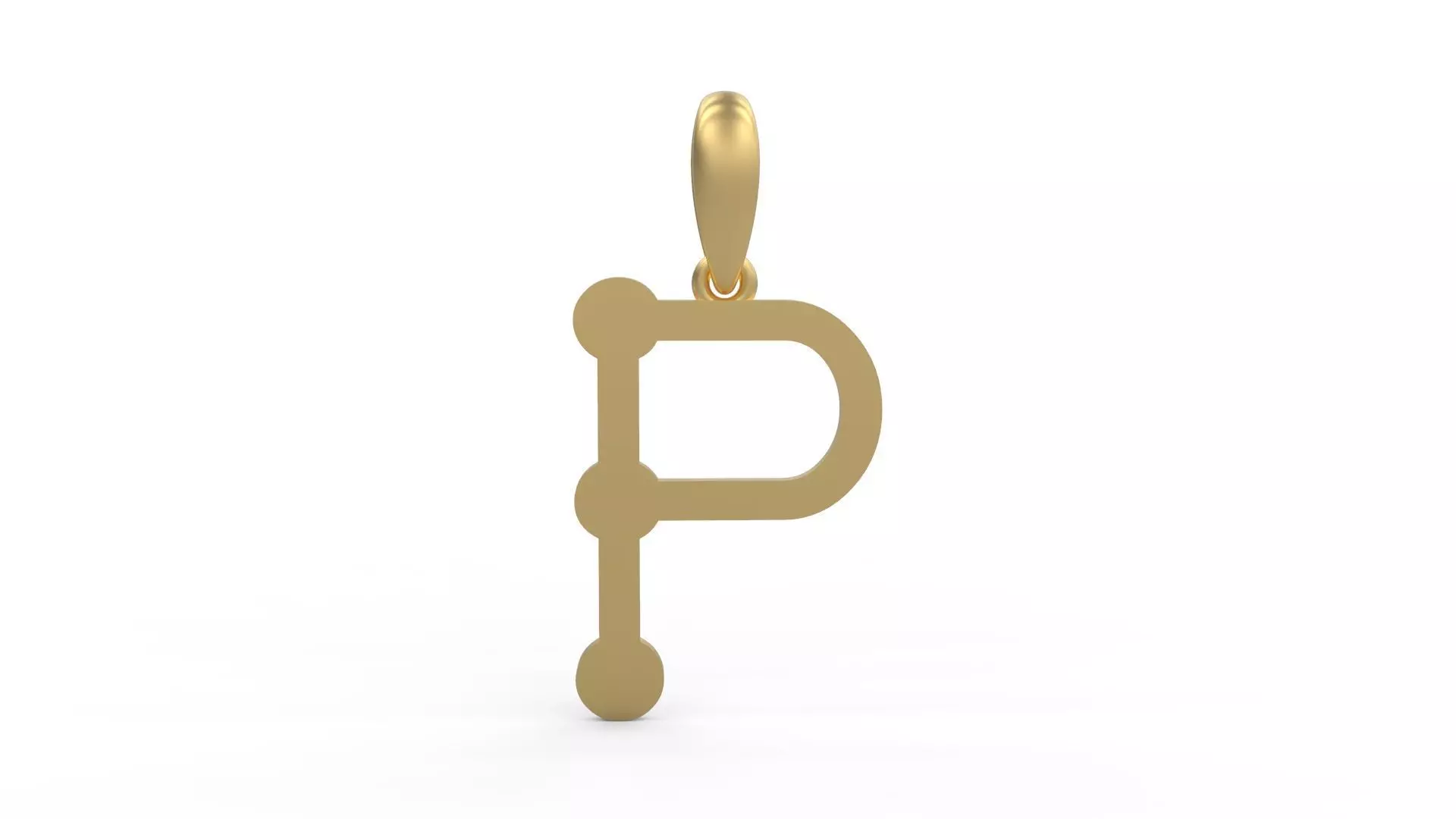 Initial Letters Pendant GLADWINDEMO P 3D print model_0