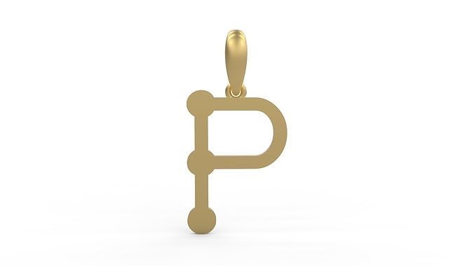 Initial Letters Pendant GLADWINDEMO P 3D print model