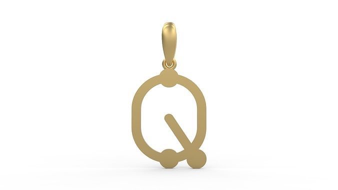Initial Letters Pendant GLADWINDEMO Q 3D print model