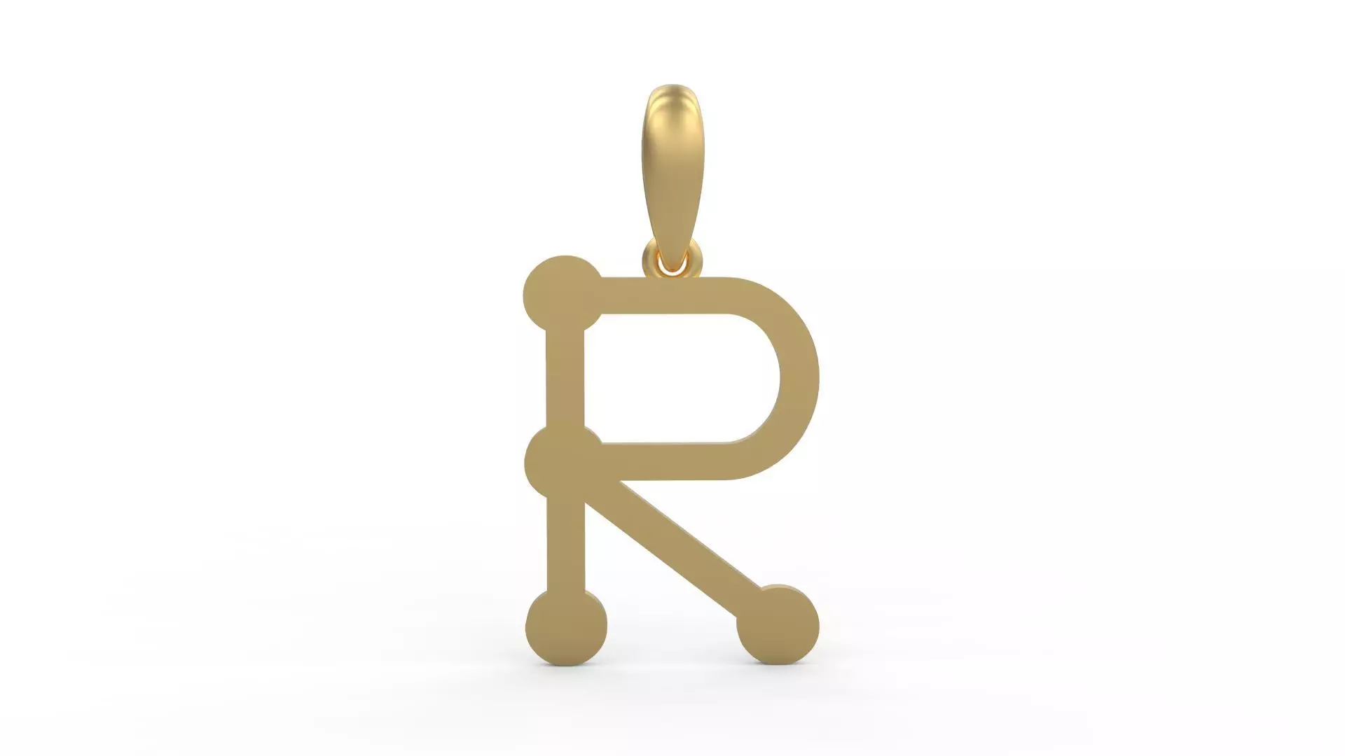 Initial Letters Pendant GLADWINDEMO R 3D print model_0
