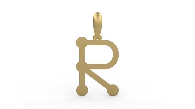 Initial Letters Pendant GLADWINDEMO R 3D print model