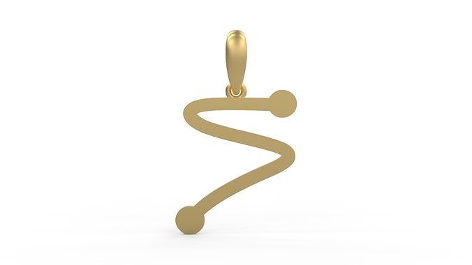 Initial Letters Pendant GLADWINDEMO S 3D print model