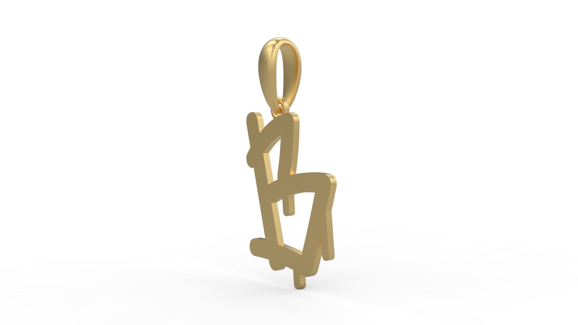 Initial Letters Pendant StreetToxic B 3D print model_1