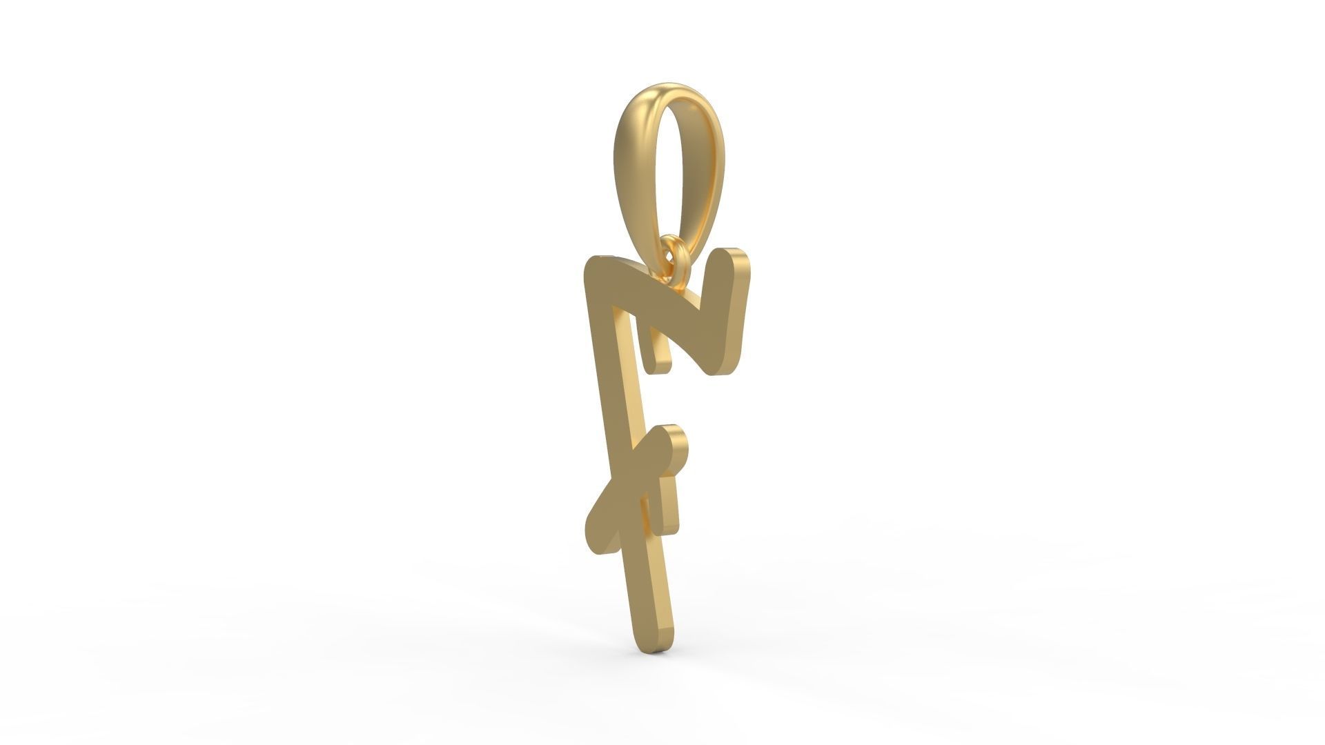 Initial Letters Pendant StreetToxic F 3D print model_1