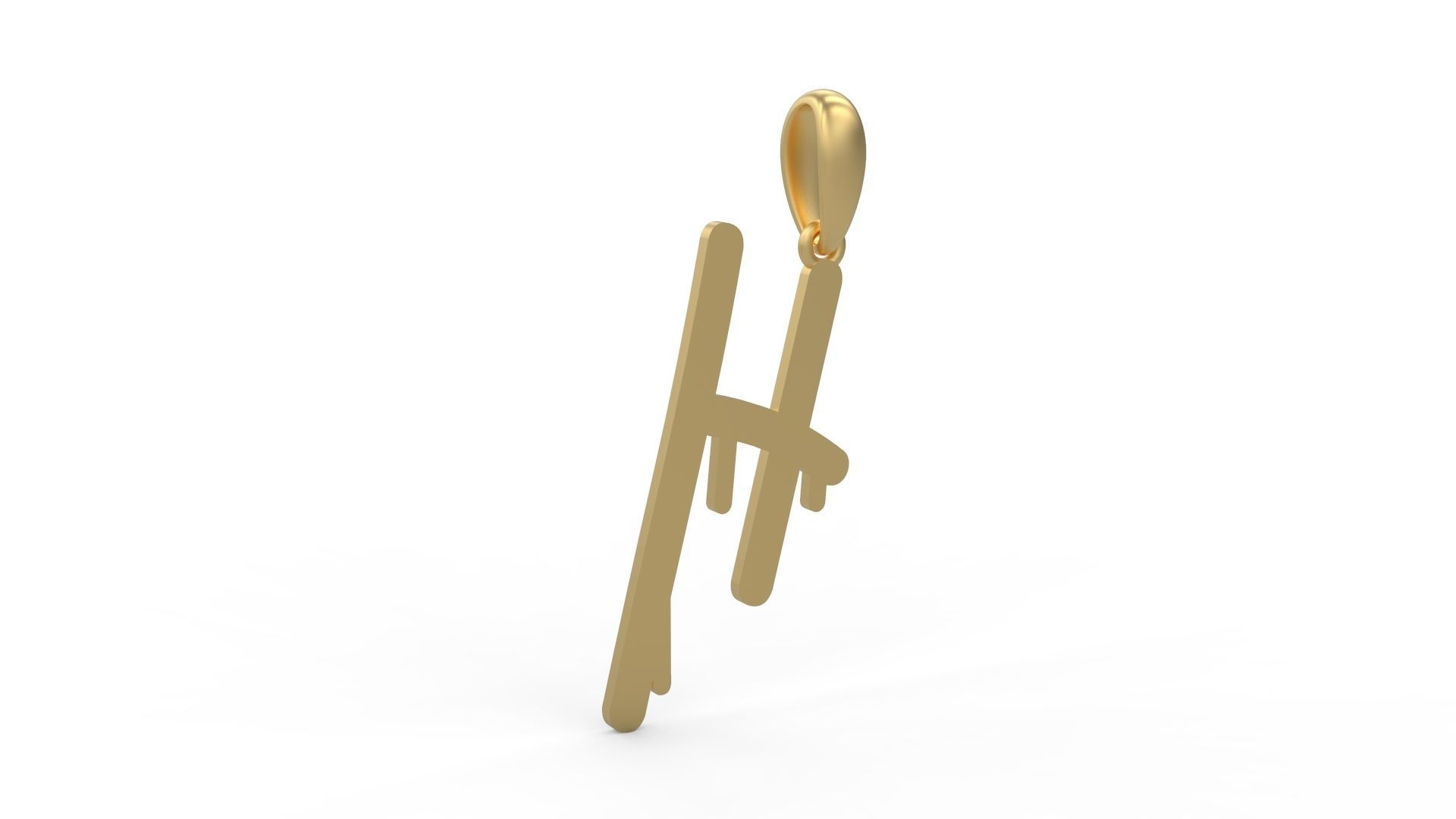 Initial Letters Pendant StreetToxic H 3D print model_3