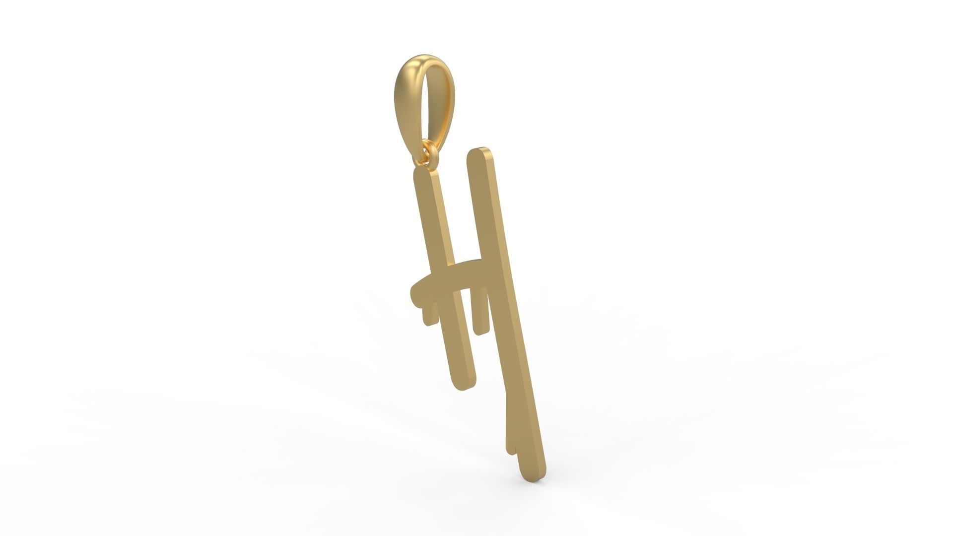 Initial Letters Pendant StreetToxic H 3D print model_1