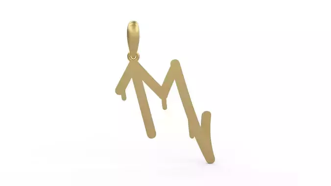 Initial Letters Pendant StreetToxic M 3D print model