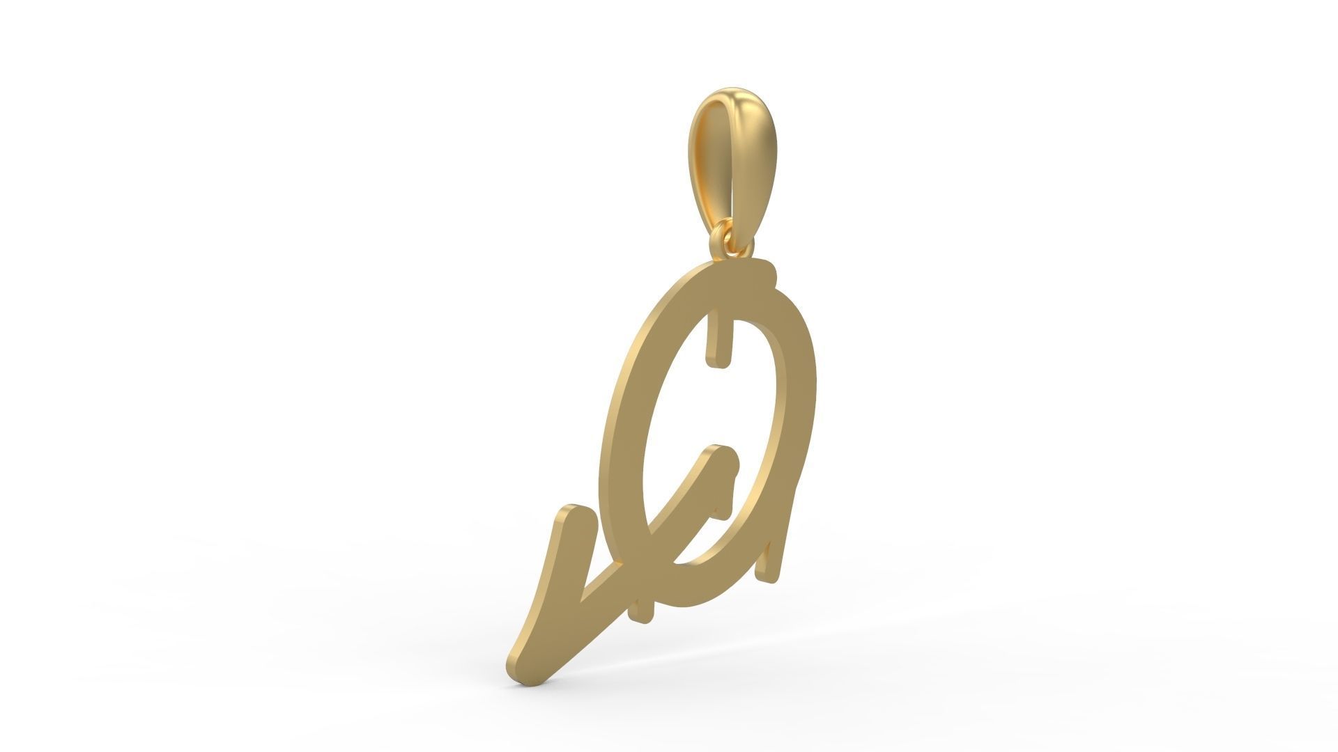 Initial Letters Pendant StreetToxic Q 3D print model_3