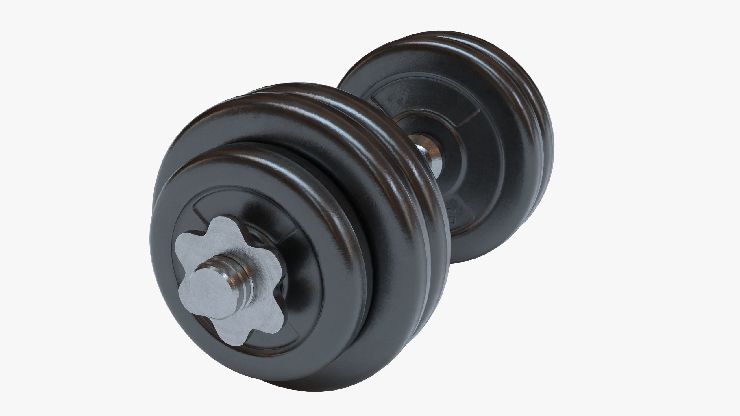 Dumbbell pair of dumbbells 3D model_3