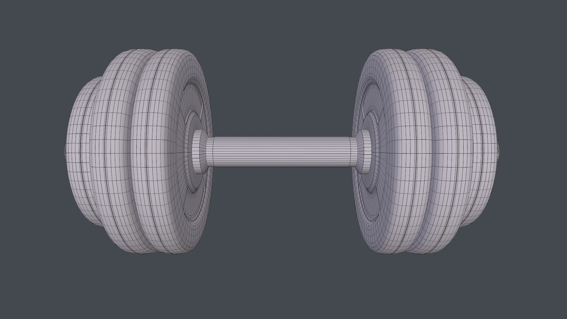Dumbbell pair of dumbbells 3D model_9