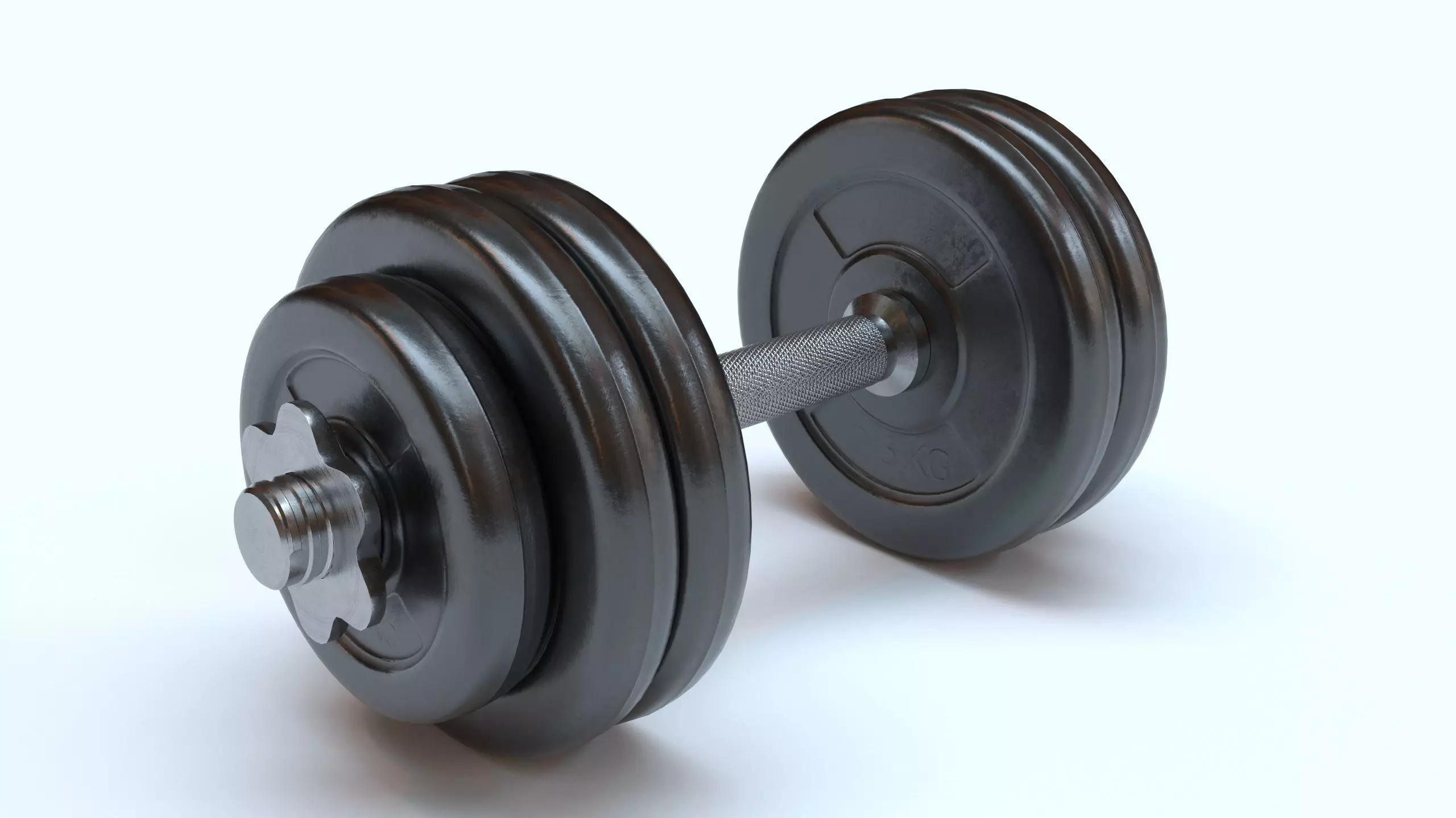 Dumbbell pair of dumbbells 3D model_0
