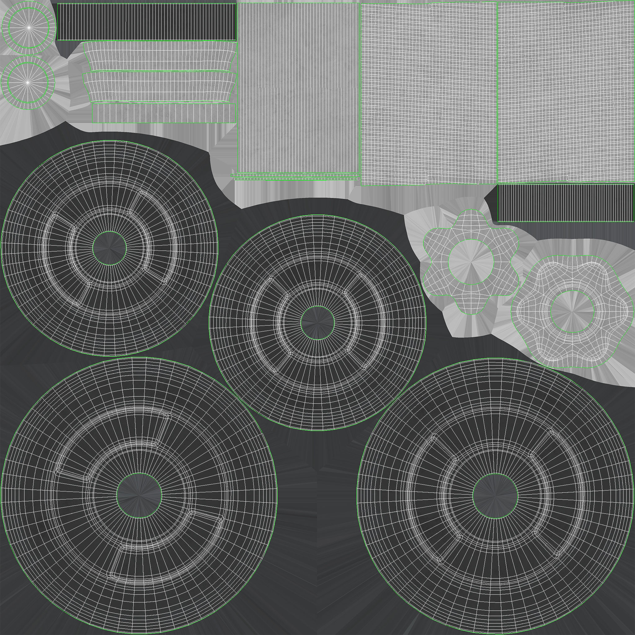 Dumbbell pair of dumbbells 3D model_16