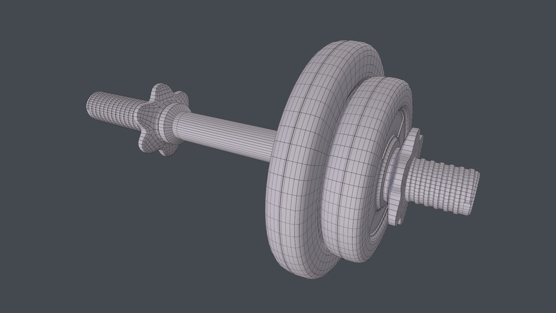 Dumbbell pair of dumbbells 3D model_11