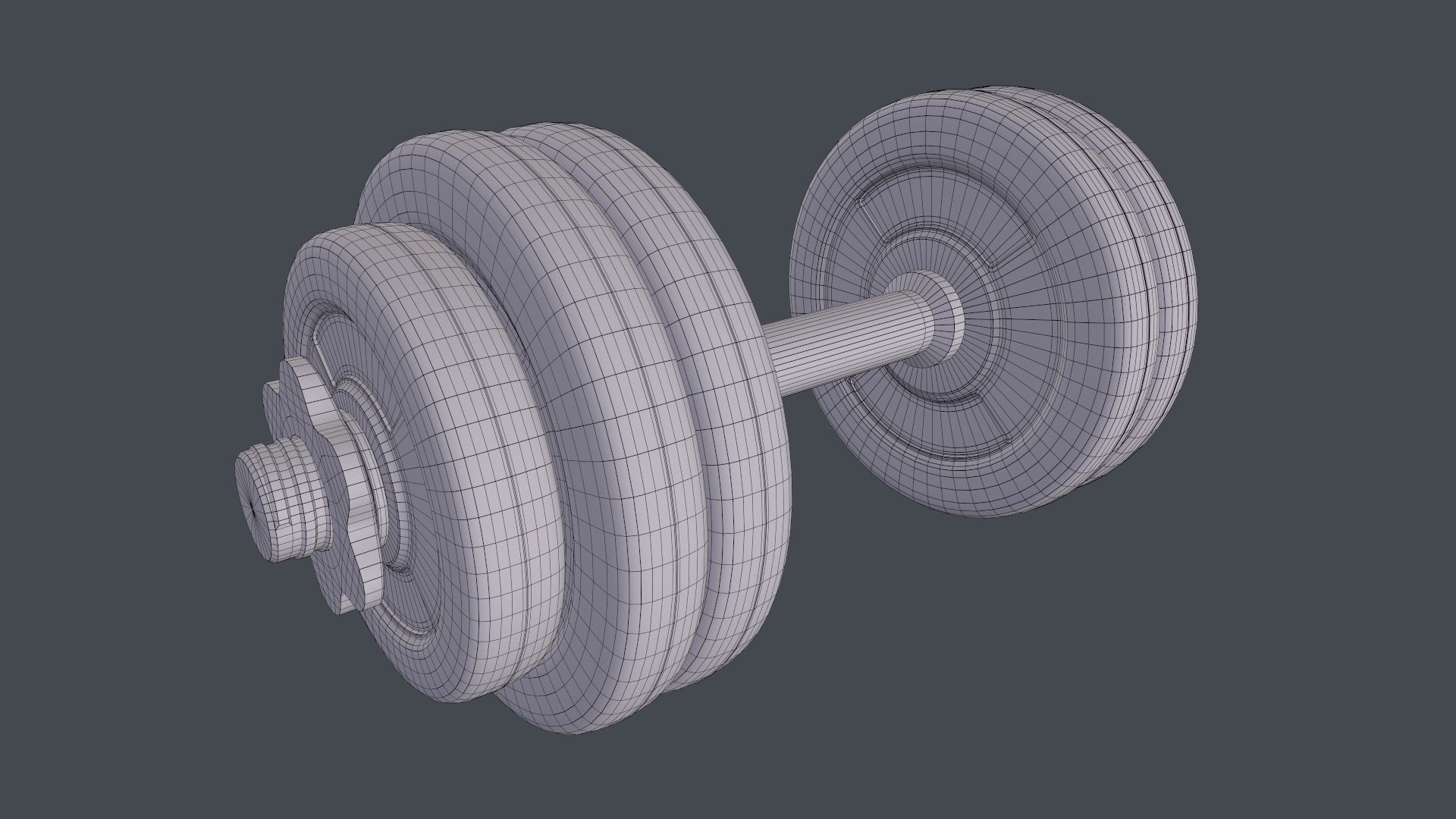 Dumbbell pair of dumbbells 3D model_8