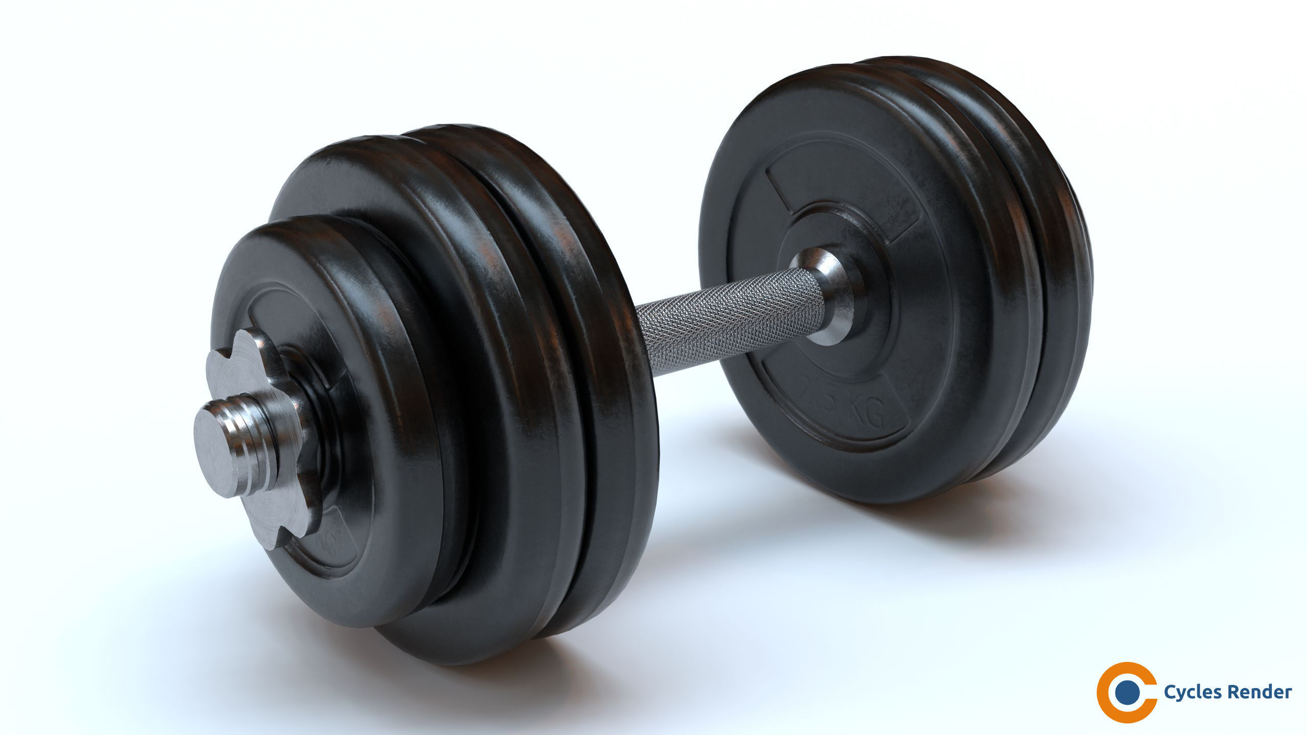 Dumbbell pair of dumbbells 3D model_6