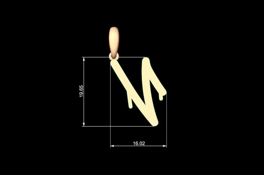 Initial Letters Pendant StreetToxic V 3D print model_5