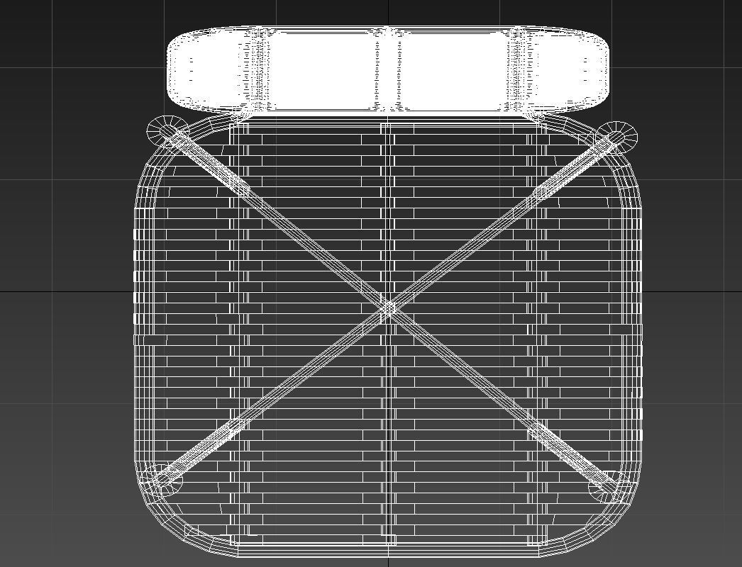 Natural fiber metal stool 3D model_15