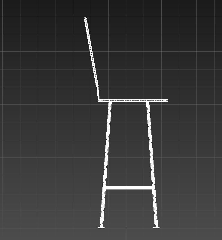 Natural fiber metal stool 3D model_14