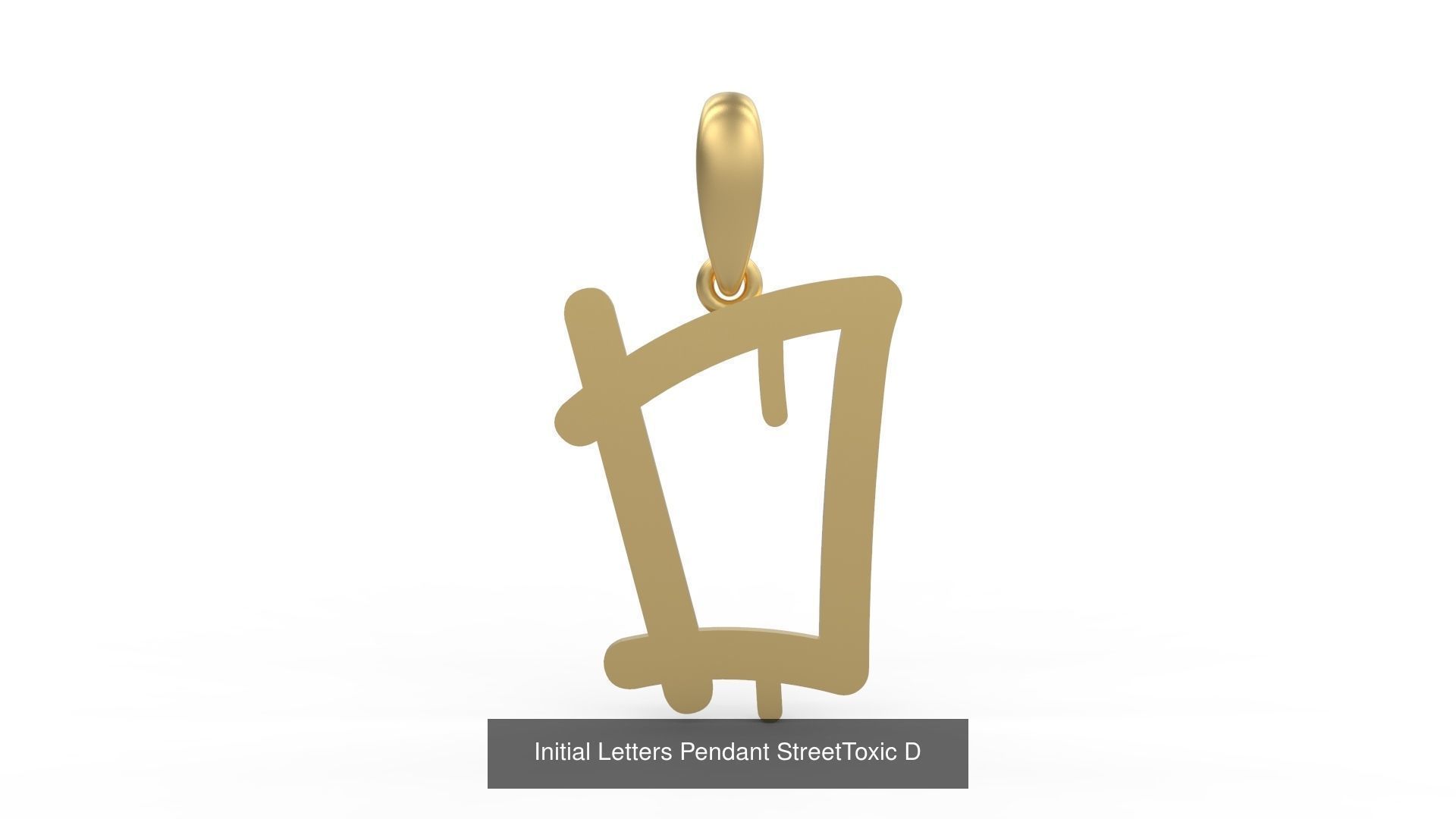 Initial Letters Pendant Alphabets StreetToxic 3D Model Collection_6