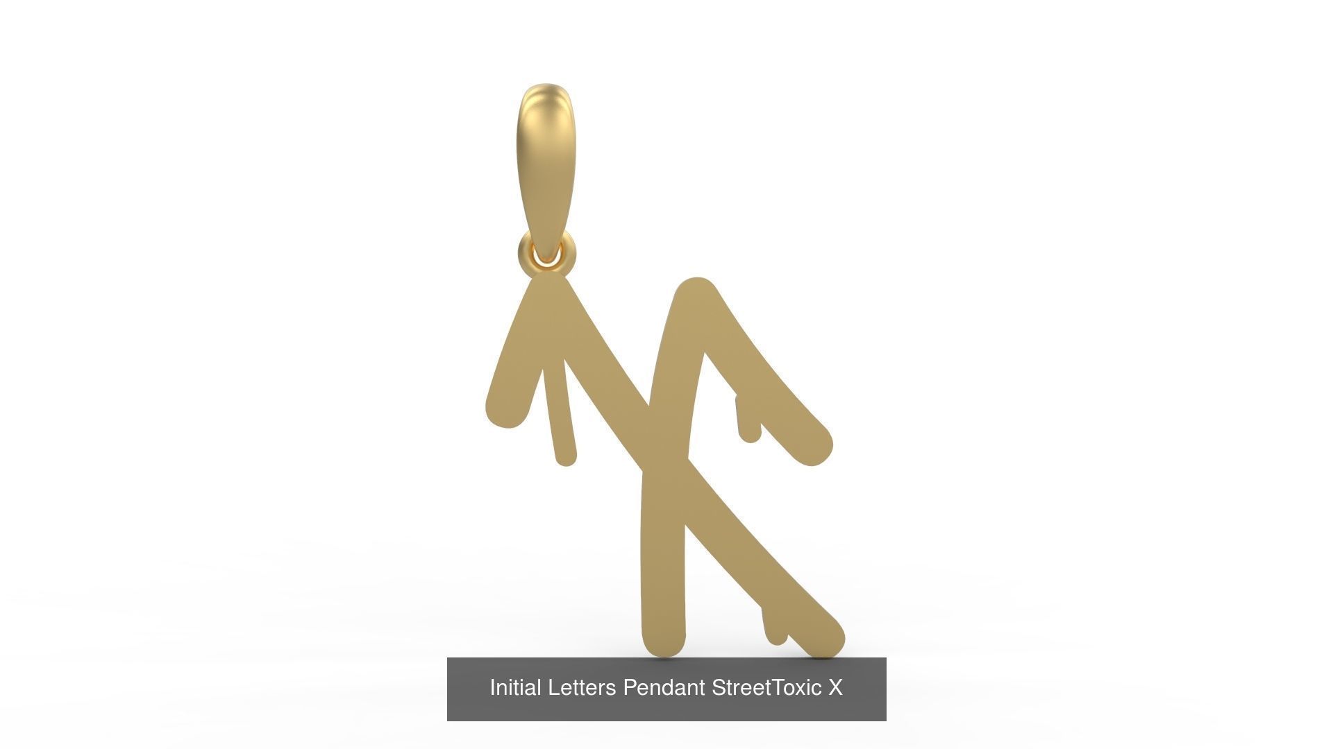 Initial Letters Pendant Alphabets StreetToxic 3D Model Collection_26