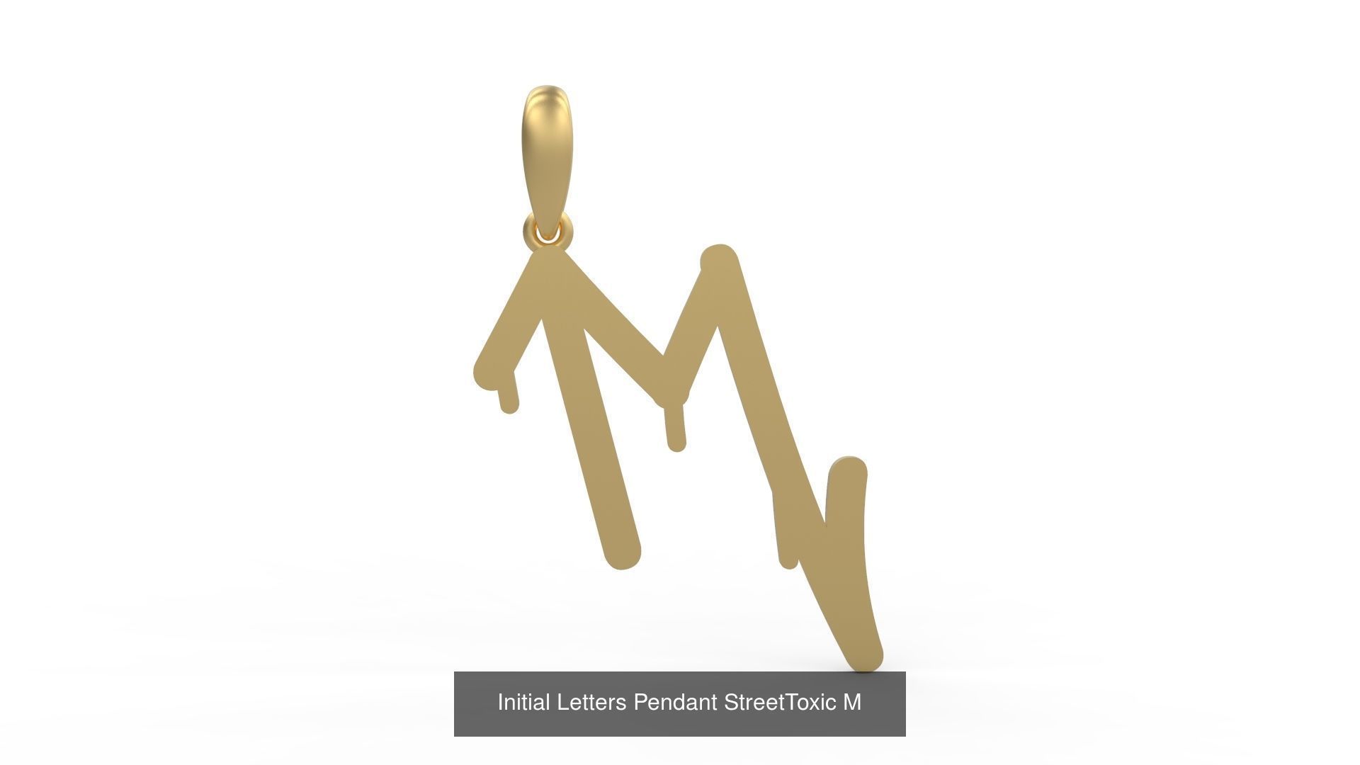Initial Letters Pendant Alphabets StreetToxic 3D Model Collection_15