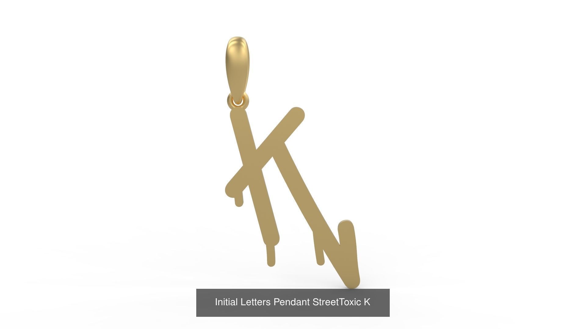 Initial Letters Pendant Alphabets StreetToxic 3D Model Collection_13