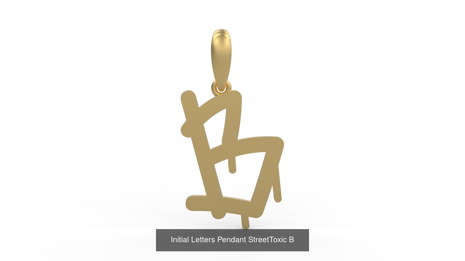 Initial Letters Pendant Alphabets StreetToxic 3D Model Collection_4