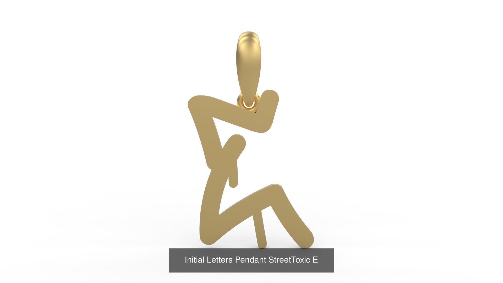 Initial Letters Pendant Alphabets StreetToxic 3D Model Collection_7