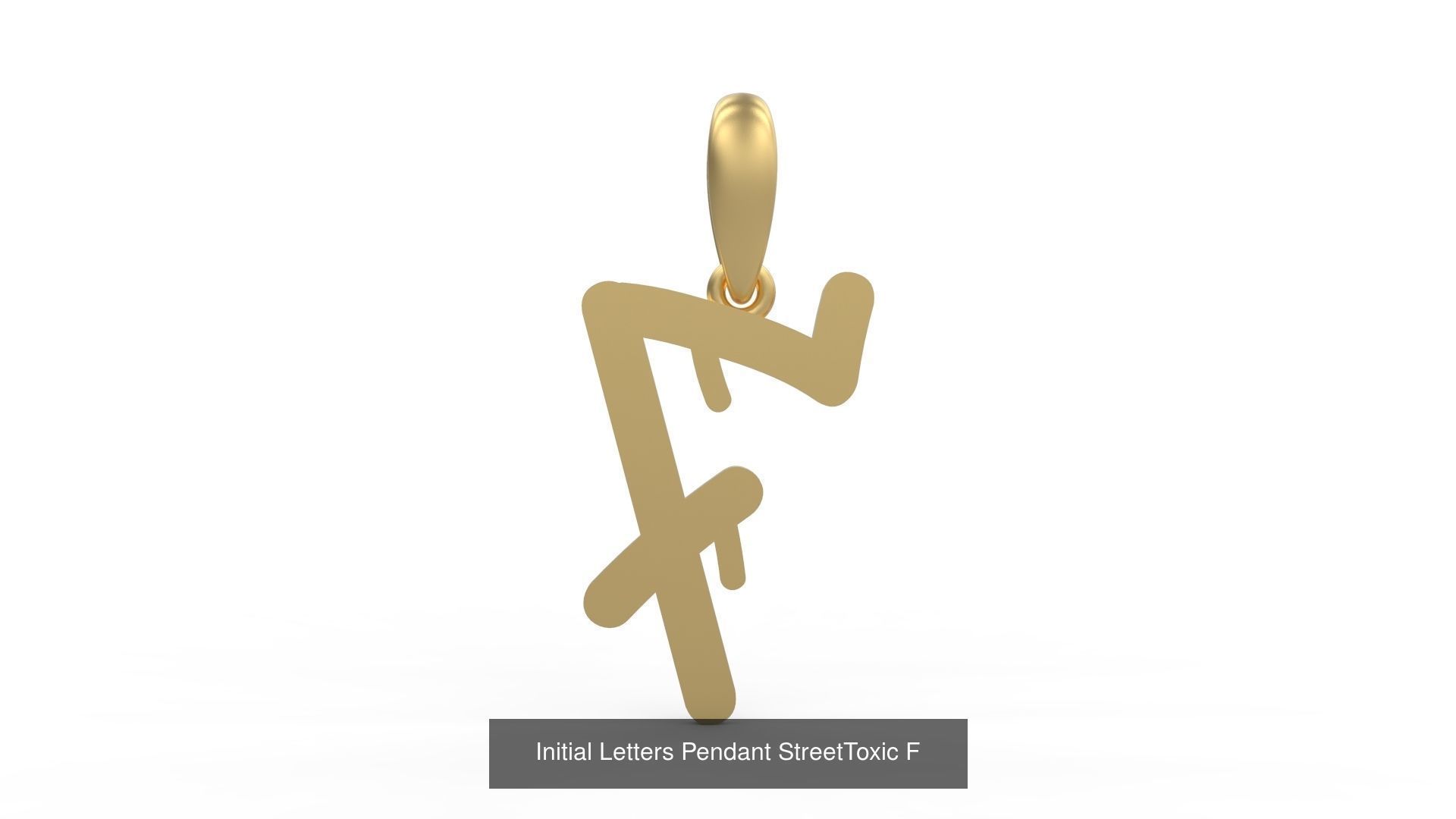 Initial Letters Pendant Alphabets StreetToxic 3D Model Collection_8