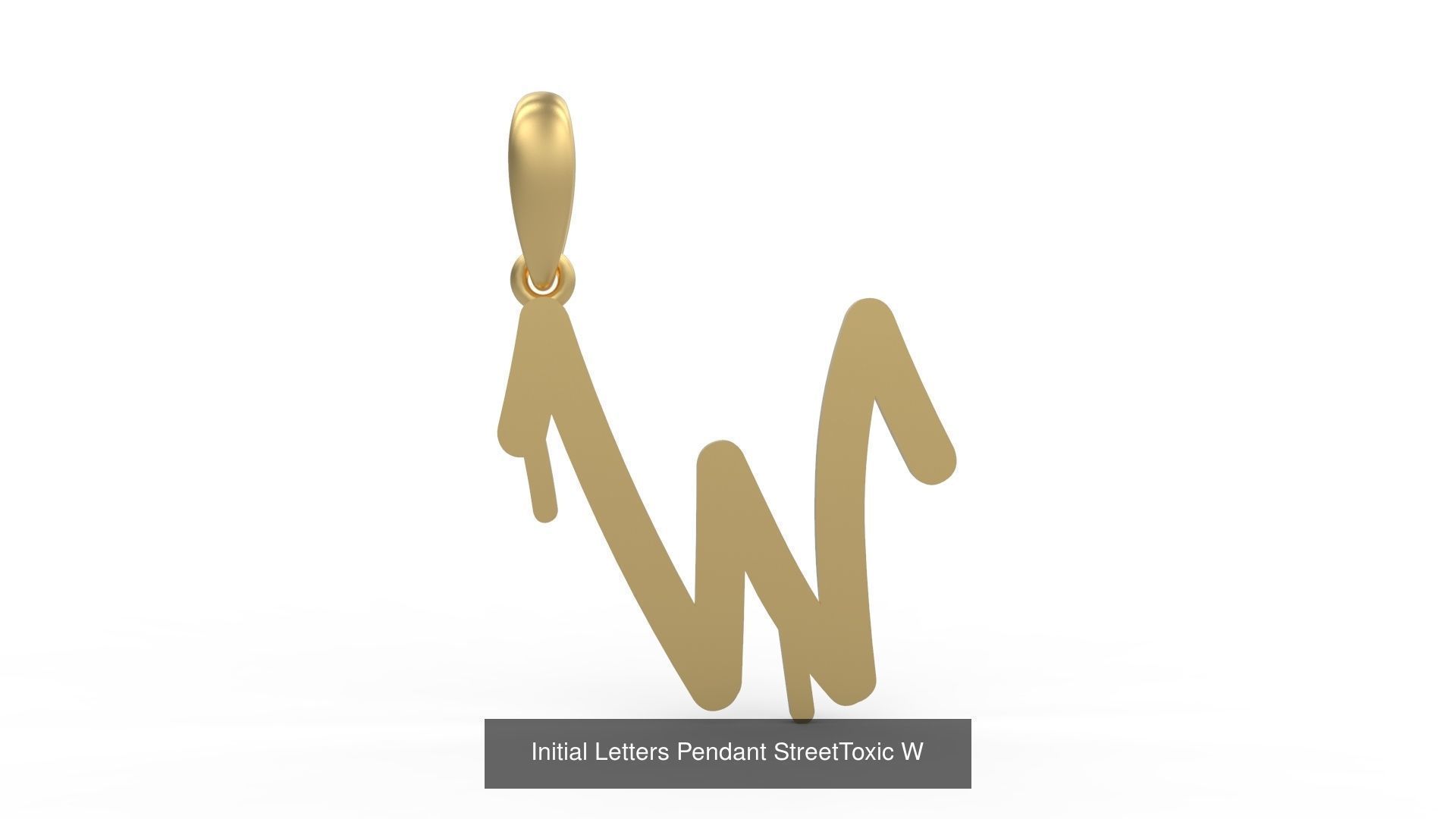 Initial Letters Pendant Alphabets StreetToxic 3D Model Collection_25
