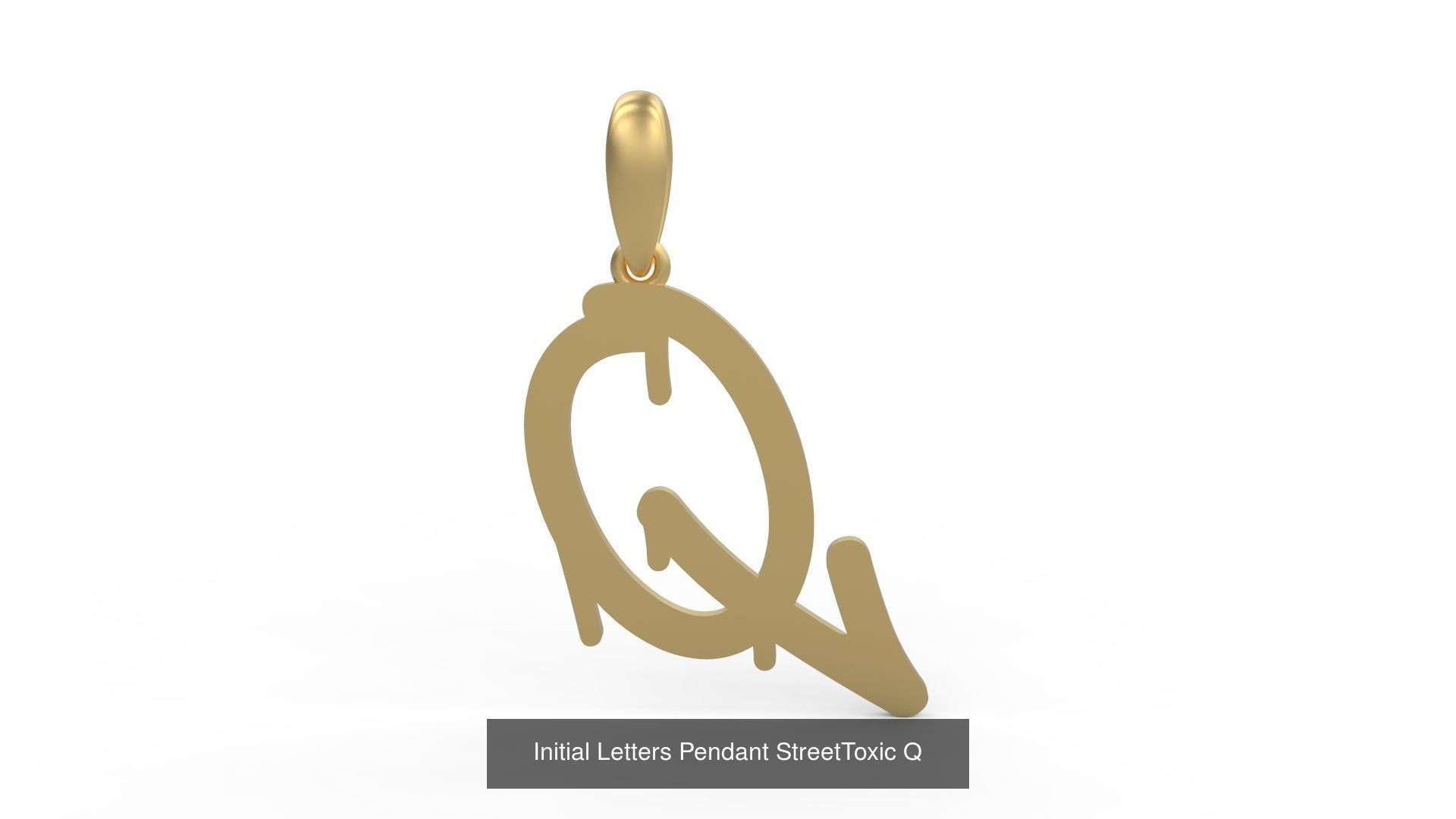 Initial Letters Pendant Alphabets StreetToxic 3D Model Collection_19