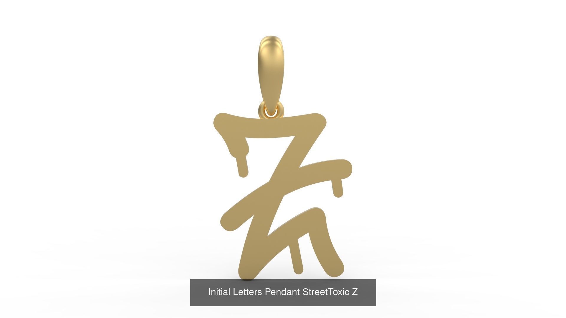 Initial Letters Pendant Alphabets StreetToxic 3D Model Collection_28