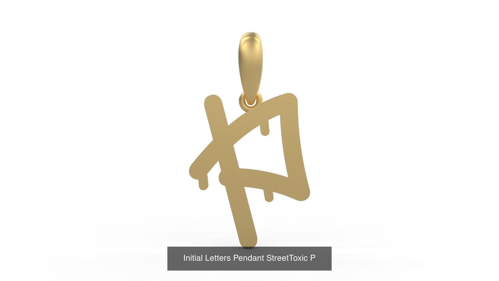 Initial Letters Pendant Alphabets StreetToxic 3D Model Collection_18