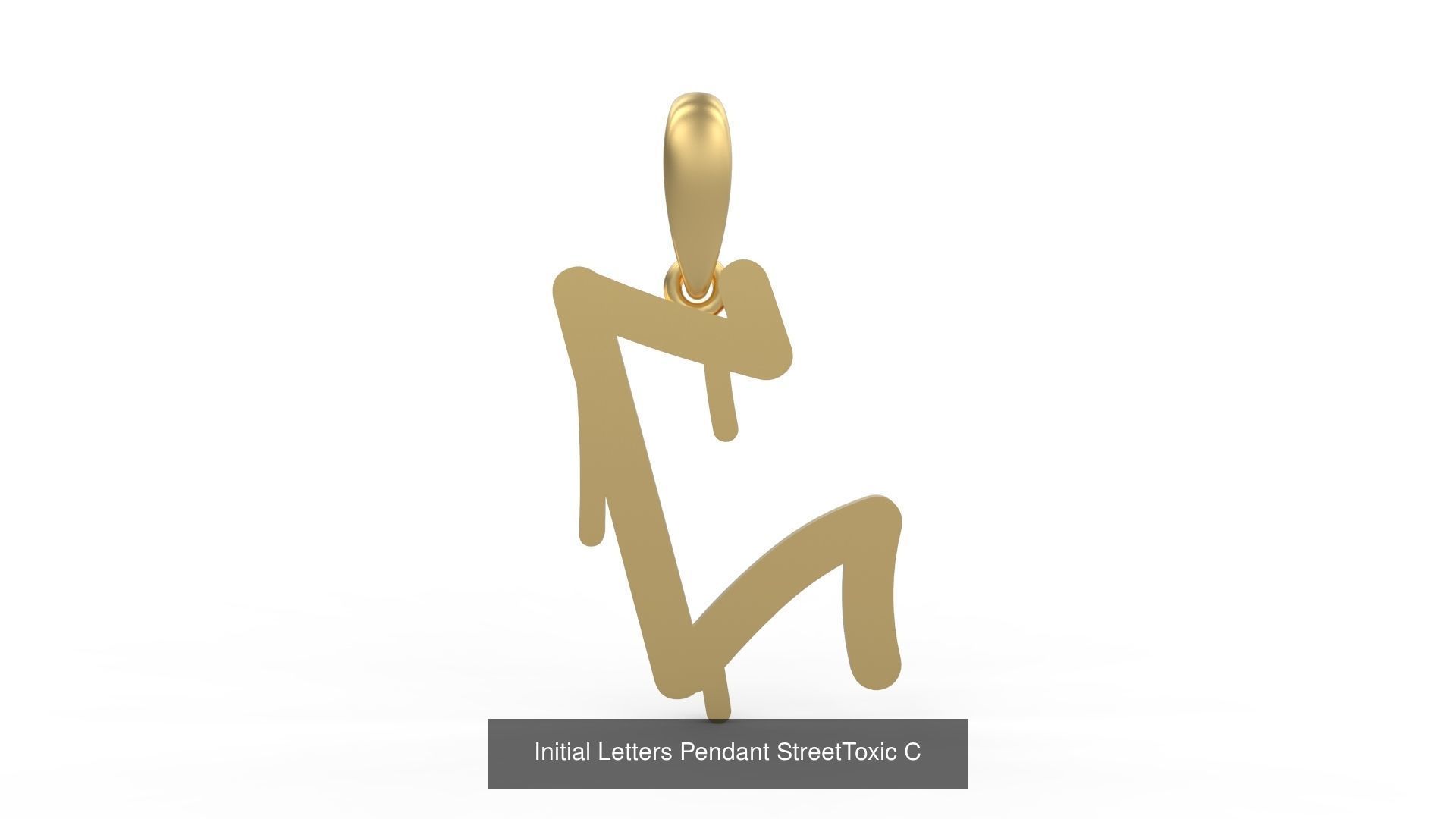 Initial Letters Pendant Alphabets StreetToxic 3D Model Collection_5