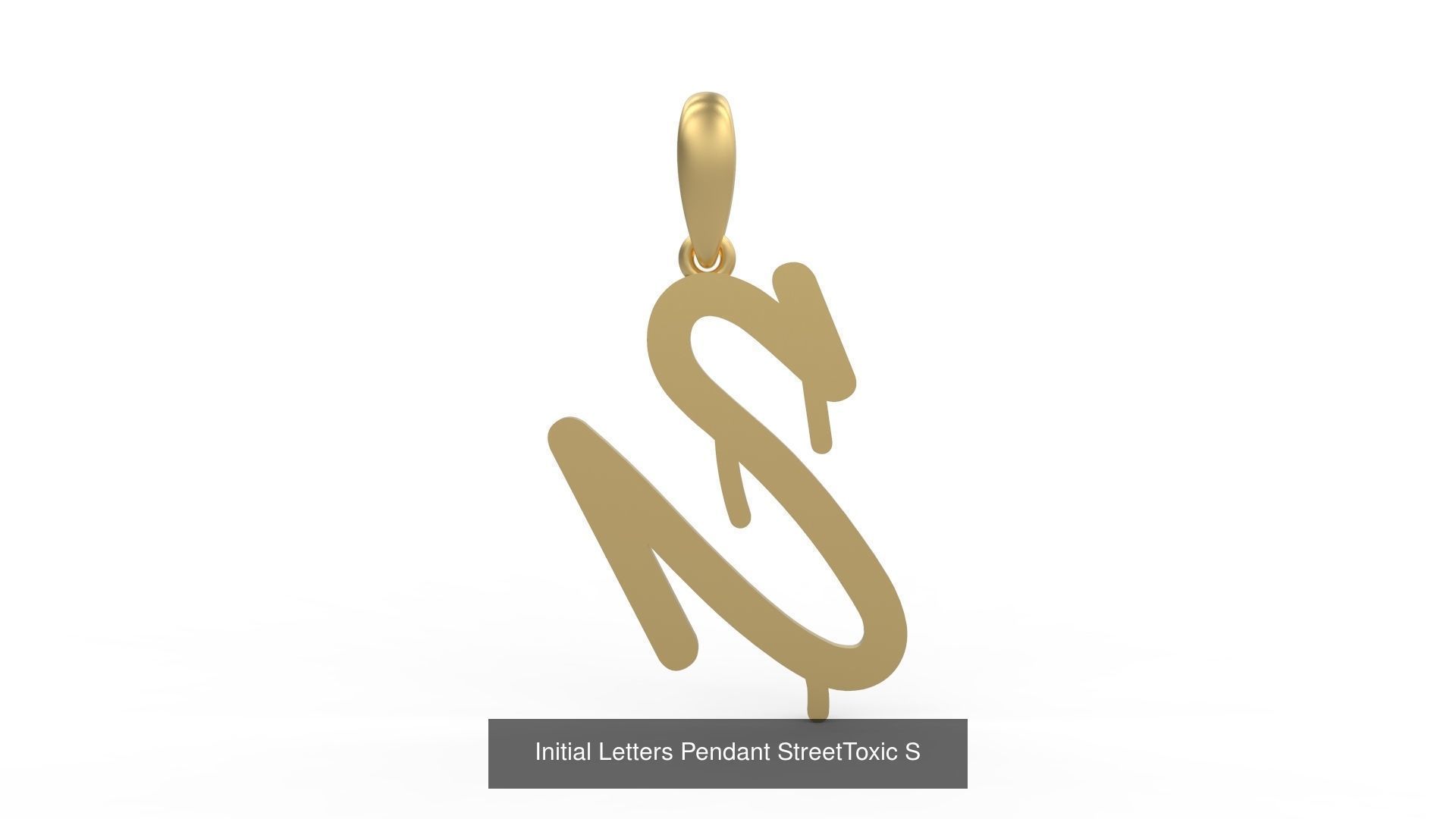 Initial Letters Pendant Alphabets StreetToxic 3D Model Collection_21