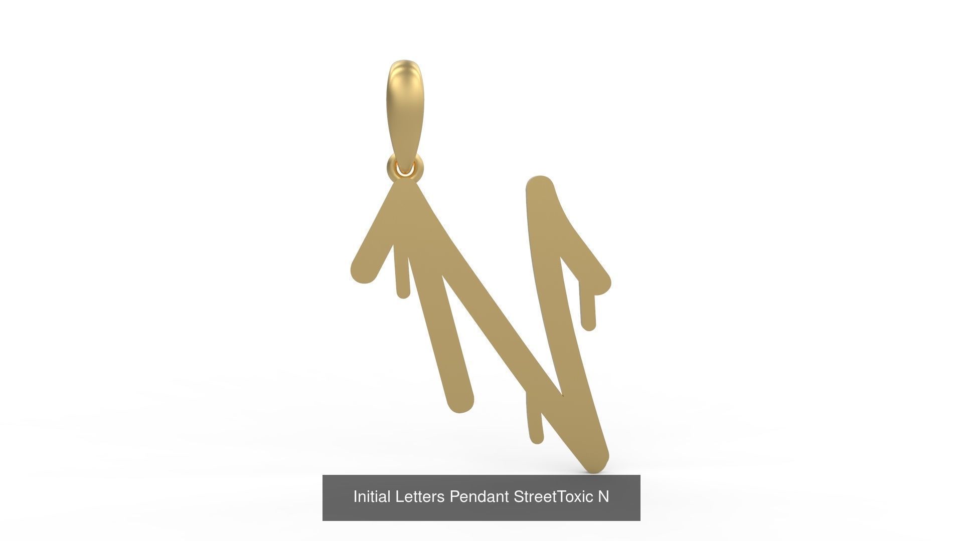 Initial Letters Pendant Alphabets StreetToxic 3D Model Collection_16