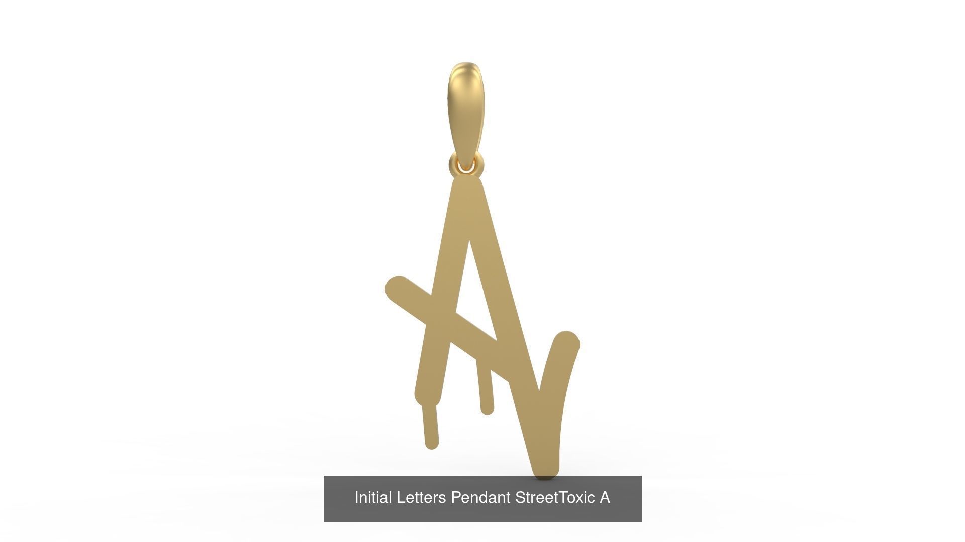 Initial Letters Pendant Alphabets StreetToxic 3D Model Collection_3