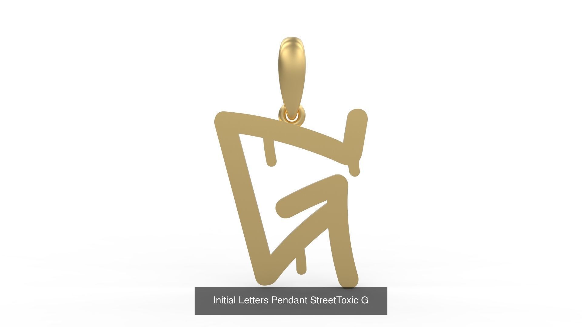 Initial Letters Pendant Alphabets StreetToxic 3D Model Collection_9