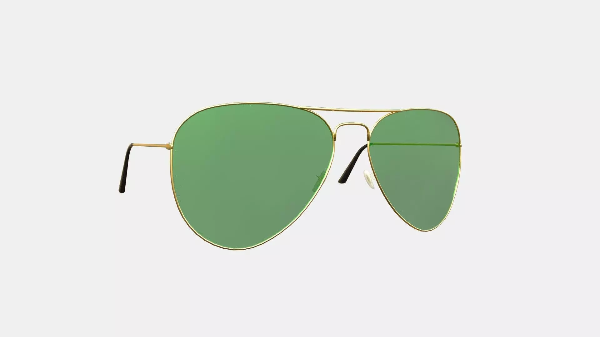 Sunglass Aviator 02 Green Gold - Character Design Fashion Low-poly 3D model