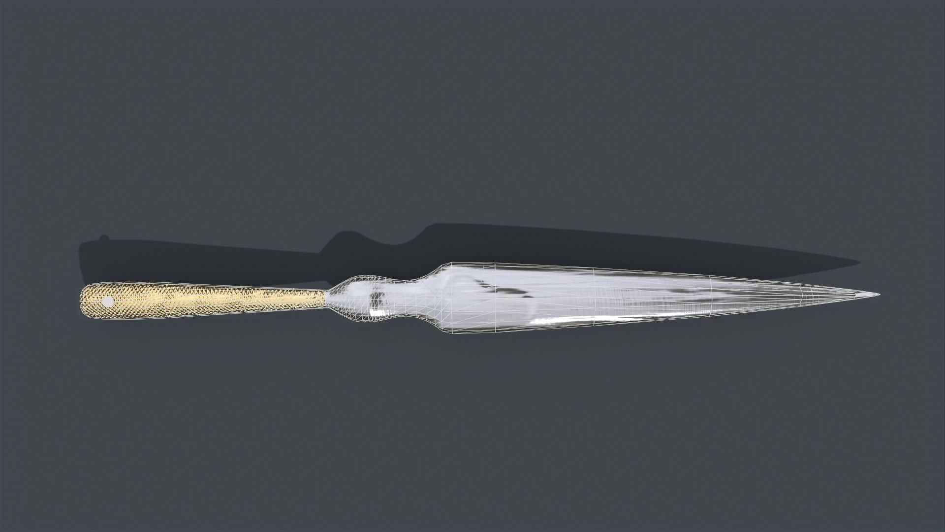 Dagger Blade Low-poly 3D model_5