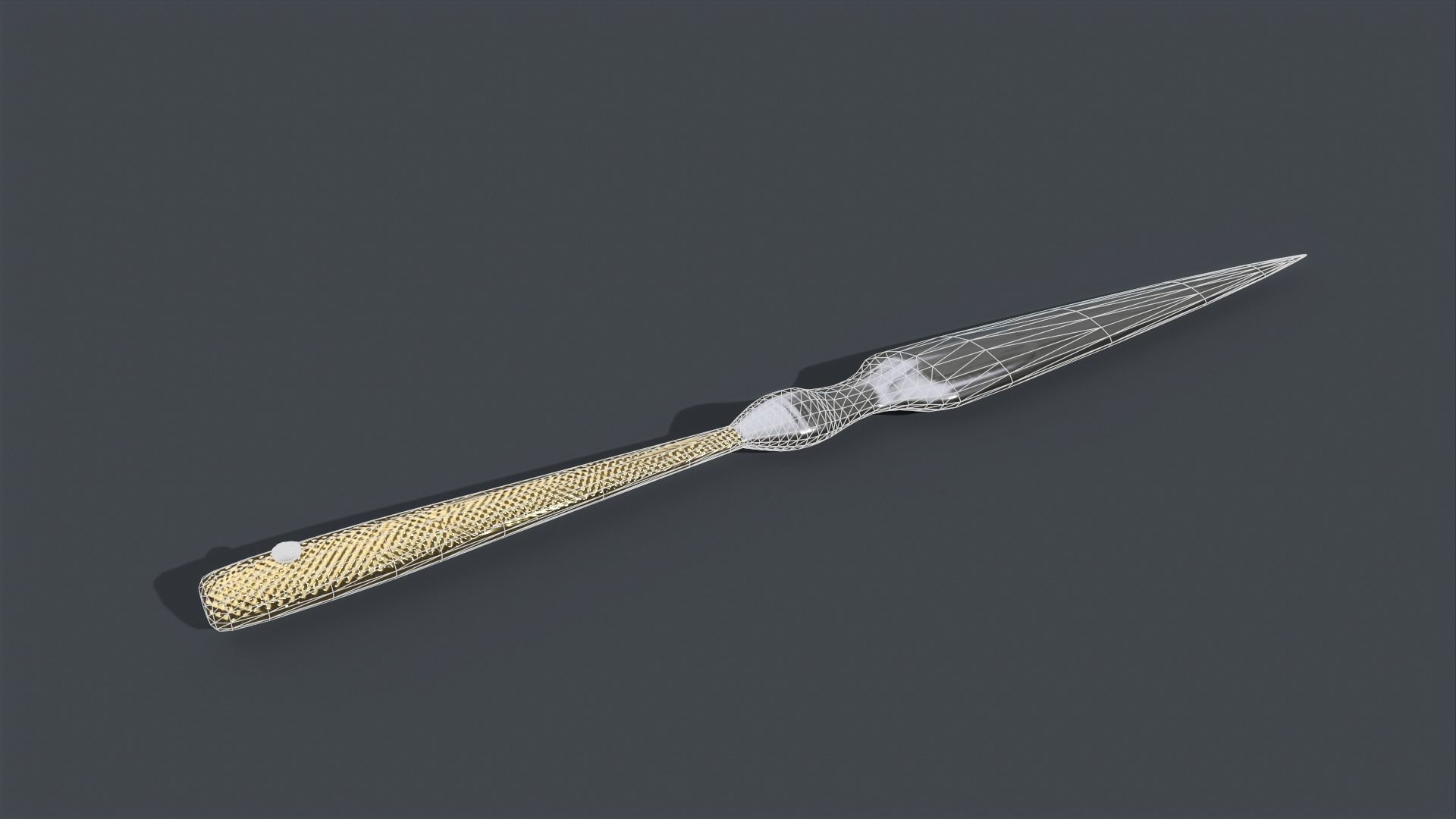Dagger Blade Low-poly 3D model_1