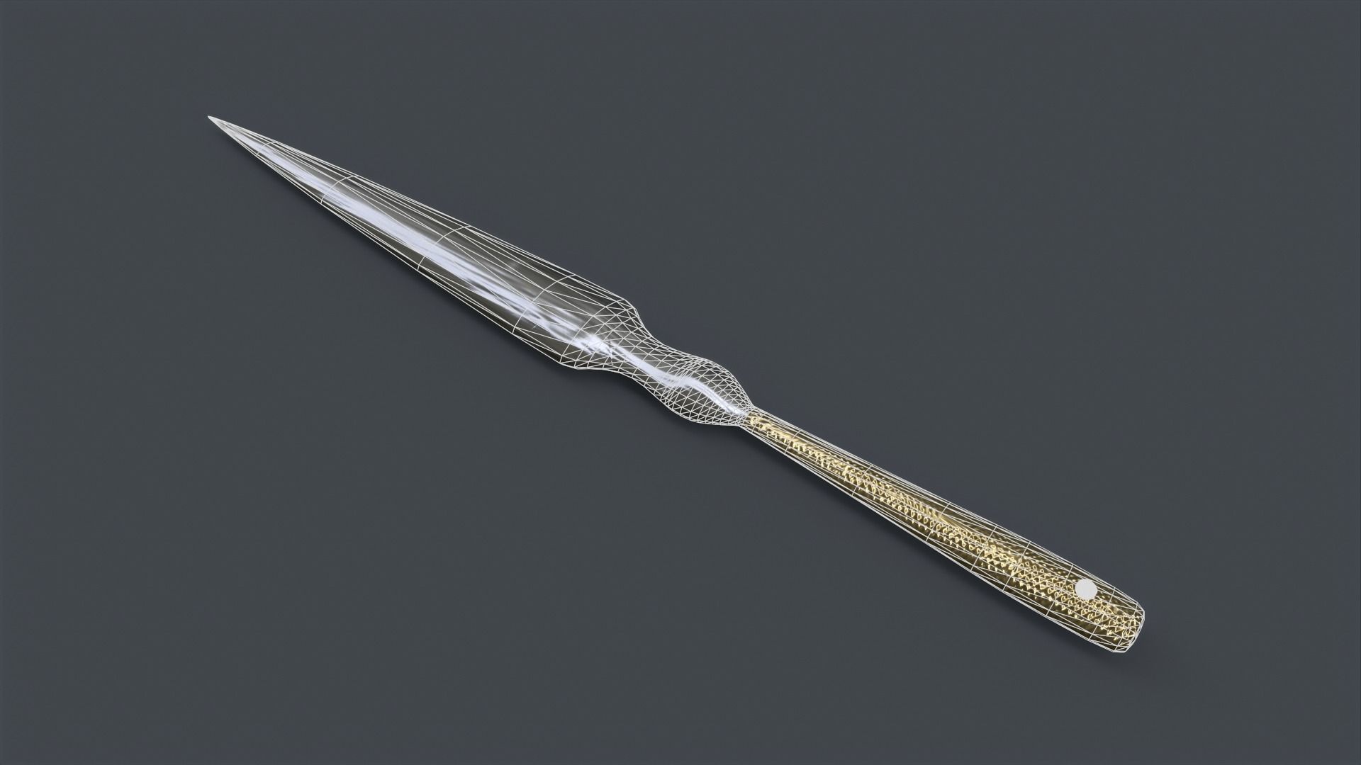 Dagger Blade Low-poly 3D model_11