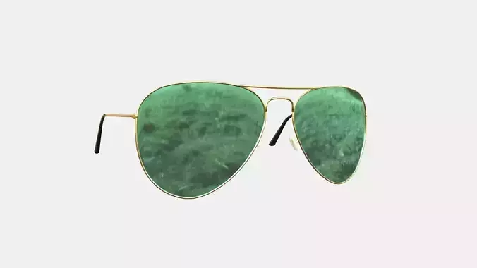 Sunglass Aviator 07 Blue Mirror - Character Design Fashion Low-poly 3D model