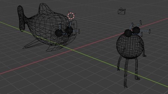 frog and fish two models 3D model_3