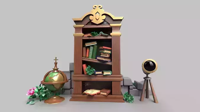 Stylized bookcase