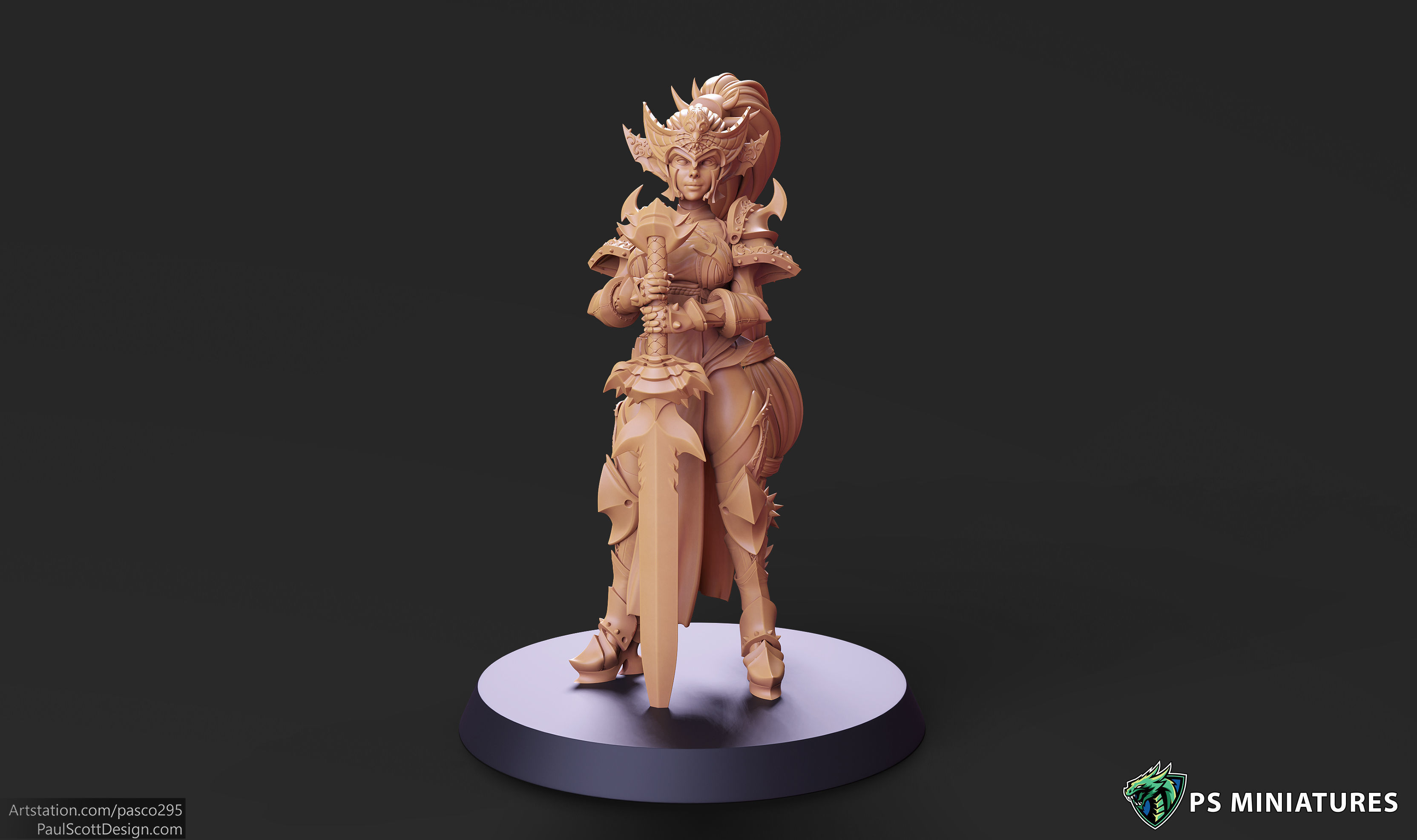 Drow Legionnaire Pose 2 - 4 Variants and Pinup 3D print model_14