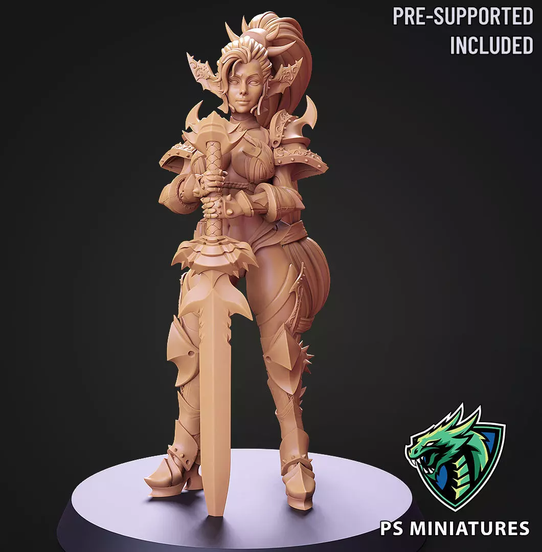 Drow Legionnaire Pose 2 - 4 Variants and Pinup 3D print model_0
