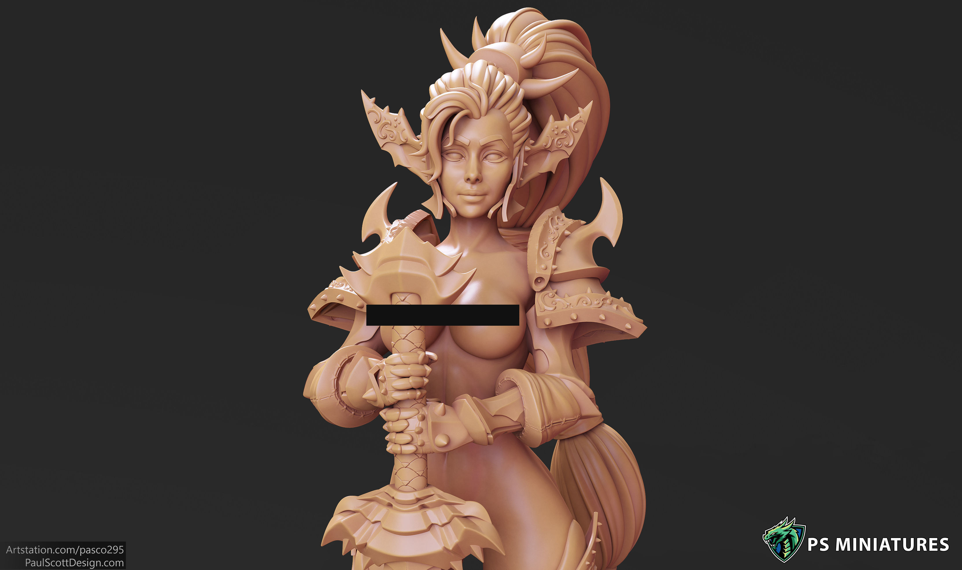 Drow Legionnaire Pose 2 - 4 Variants and Pinup 3D print model_8